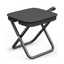 Silla de Picnic Portátil Multifuncional para Exteriores, Taburete de Pesca Ultraligero, Taburete de Viaje, Accesorios de Pesca, Color Negro