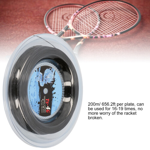 200m Hard Tennis Racket String Polyester Durable Round Strike-Resistant 1.25mm 2