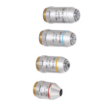 Achromatic Microscope Objectives Set 4X 10X 40X 100X RMS Chrome Plated