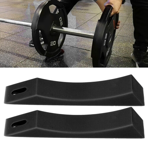 Silicone Barbell Load Unload Plates Wedge Black 23.2x4.5cm