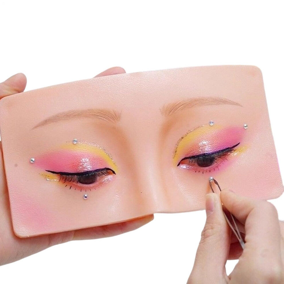 Eye Makeup Face Practice Board Silicone Realistic Cosmetic Makeup Tool For Eyelash Extensions Eyeshadow Eyebrow Lash