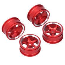 4pcs RC Aluminium Alloy Wheel Rims for MN86 1/12 Crawler, Red