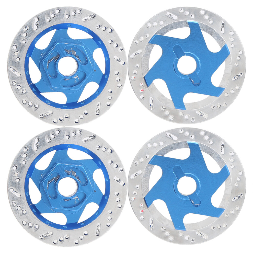 4Pcs Aluminum Alloy Hex Adapter For 1/10 Rc Car Brake Disc Dark/Blue 9381378760347