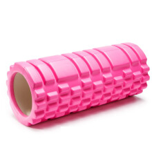 Foam Core Balance Deep Tissue Muscle Massage Trigger Point Grid Massager Pink For Back Calf Neck Pain Pilates Yoga