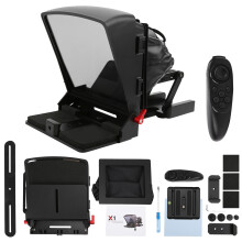 Efficient Video Accessories Teleprompter with Quick Camera Mounting, High-definition Display for Smartphone and iPad, Foldable Design with Remote