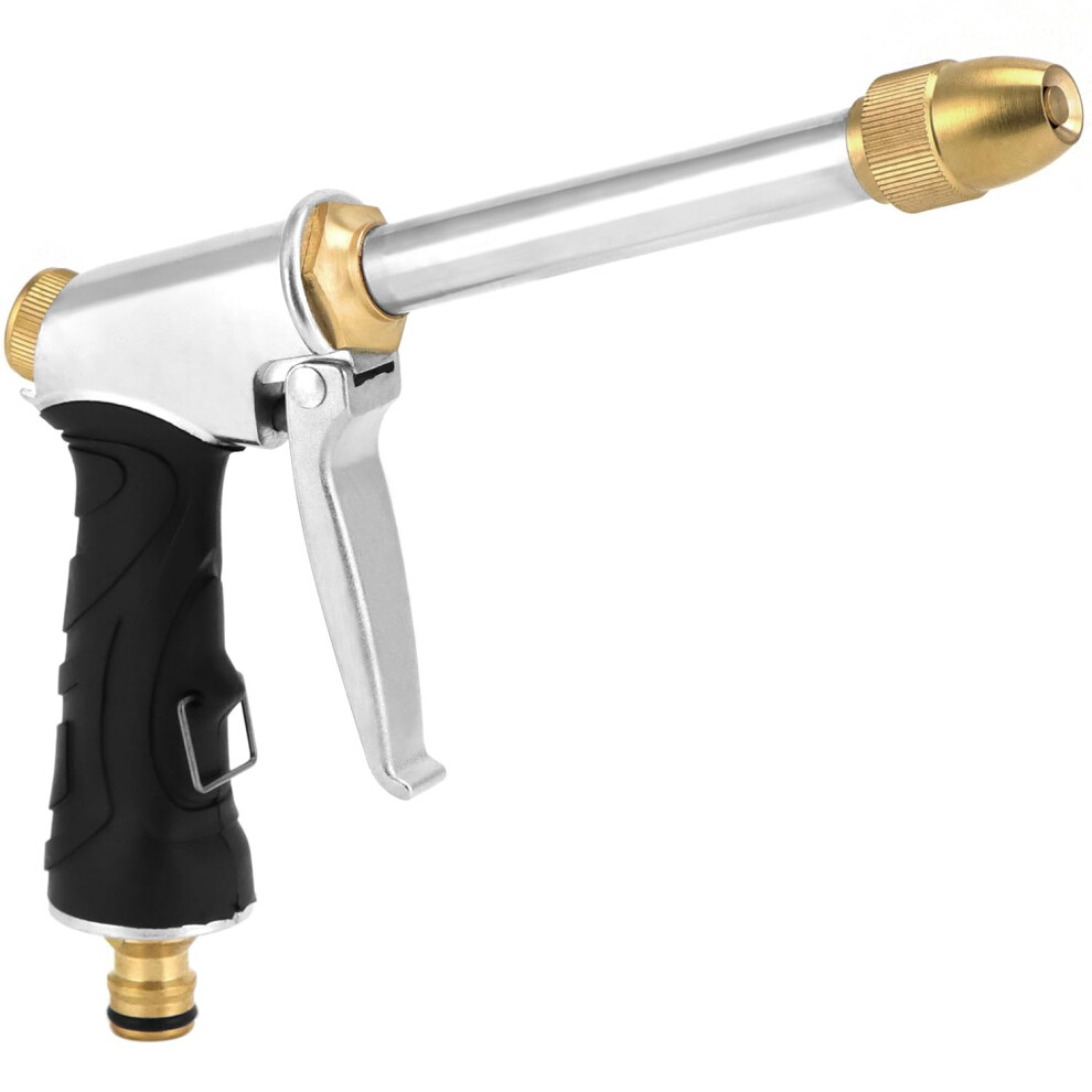 Heavy Duty Garden Hose Spray Gun With Adjustable Spray Patterns, Pressure Brass Nozzle For Car Wash, Plants And Pets 9199774981699