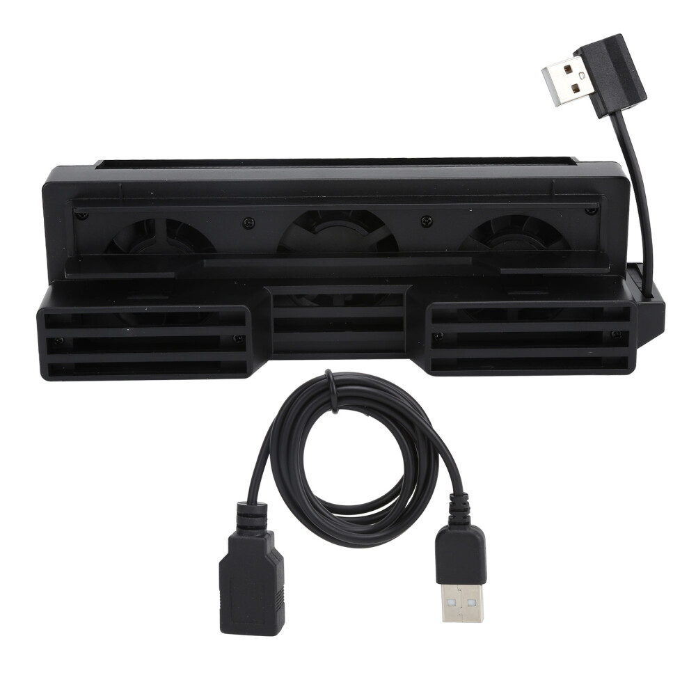 External Cooling Fan For Ps4 Slim, Automatic Temperature Control Dual Mode Heat Dissipation Cooler With Silent Design And Snap On Installation Fits 9423501488411