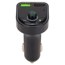 Transmissor FM Bluetooth para carro, adaptador de rádio FM sem fio para chamadas em modo mãos-livres com tecnologia CVC de supressão de ruído,