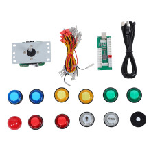 Plug And Play Arcade Button Set, Customizable LED Arcade Button for PC, PS3, Raspberry Pi, Android, OS X, Microswitch for Arcade DIY Kit with Adjustab