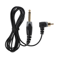 Robustes RCA-Kabel mit Kupferkern für Tätowiermaschinen, vergoldeter Stecker mit 90-Winkelverbinder, hochwertige Silikonkonstruktion, knickfest,