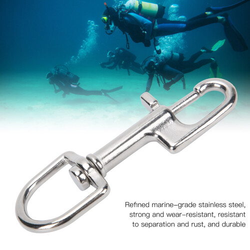 Stainless Steel Diving Single Ended Snap Clip 100mm Dynamic Bolt Hook 2