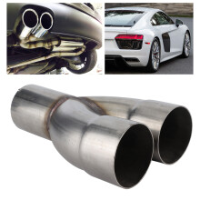 Stainless Steel 2-1 Exhaust Adapter Dual 3in Inlet Single 3in Outlet