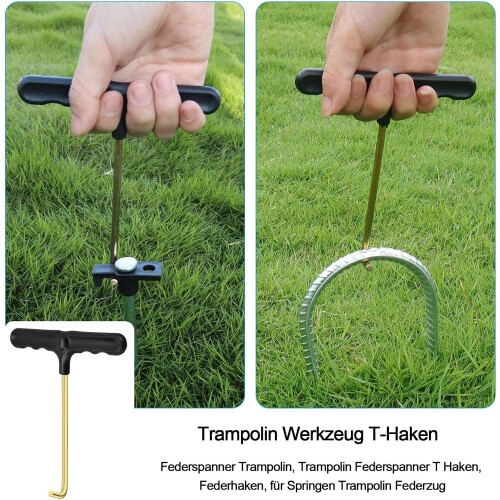 Trampoline Tool T Hook 2 Pack Spring Hook Spring Compressor Tent Peg Puller For Jumping Trampoline Spring Hoist 1