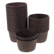 Disposable Baking Cups For Cupcakes And Muffins Greaseproof Paper Liners DoubleSided FoilLined 50pcs Coffee Color