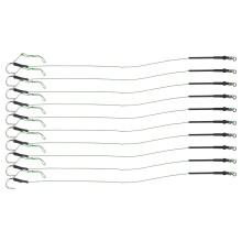 Carp Fishing Hair Rigs Line Metal Hooks Bait Wire Accessory 8# 5 Pack