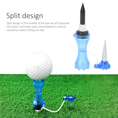 Blue Golf Practice Tees Set with Reusable Ball Holder for Driving Range Use 1