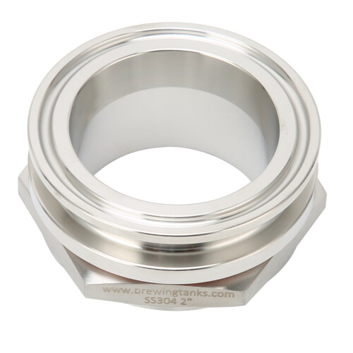 Stainless Steel 2in Weldless Tri Clamp Bulkhead Fitting Set