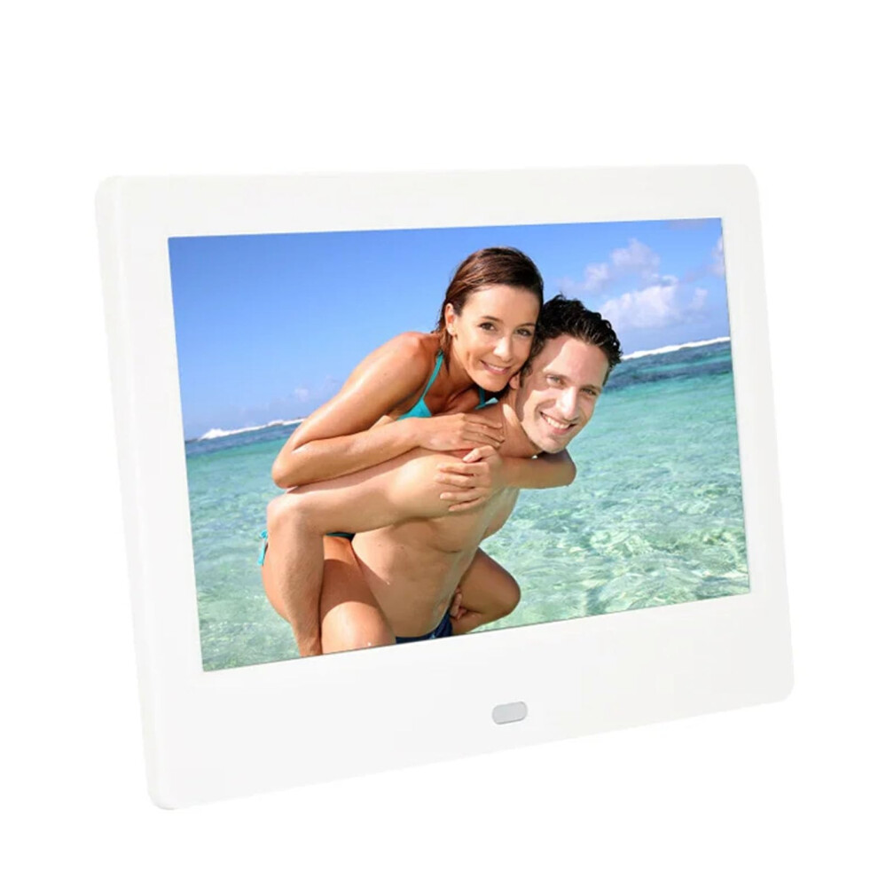 1024X600 Ips Hd Digital Picture Frame 10 Inch With Calendar Function, Easy Photo Video Upload, 16:10 Display White 9382693116918
