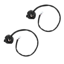 2pcs Motorcycle Handlebar Switch Set, Universal 25mm, Black