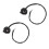 2pcs Motorcycle Handlebar Switch Set, Universal 25mm, Black 1