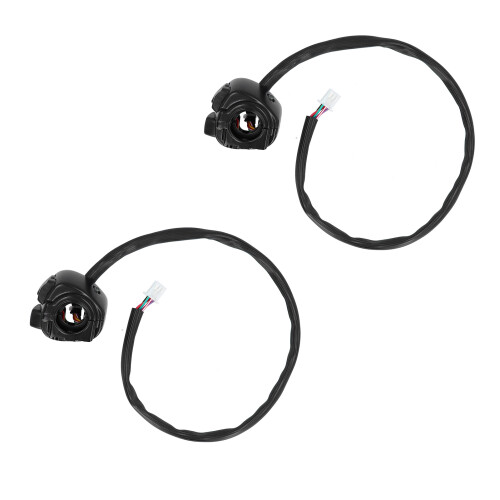 2pcs Motorcycle Handlebar Switch Set, Universal 25mm, Black