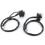 2pcs Motorcycle Handlebar Switch 1in Universal Horn Turn Signal Black 2