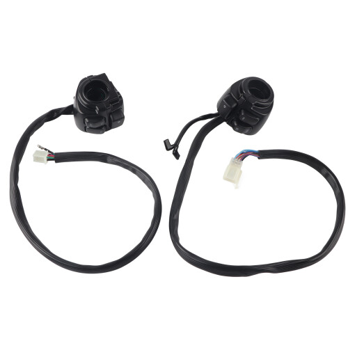 2pcs Motorcycle Handlebar Switch Set, Universal 25mm, Black 1