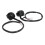 2pcs Motorcycle Handlebar Switch Set, Universal 25mm, Black 13