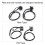 2pcs Motorcycle Handlebar Switch 1in Universal Horn Turn Signal Black 4