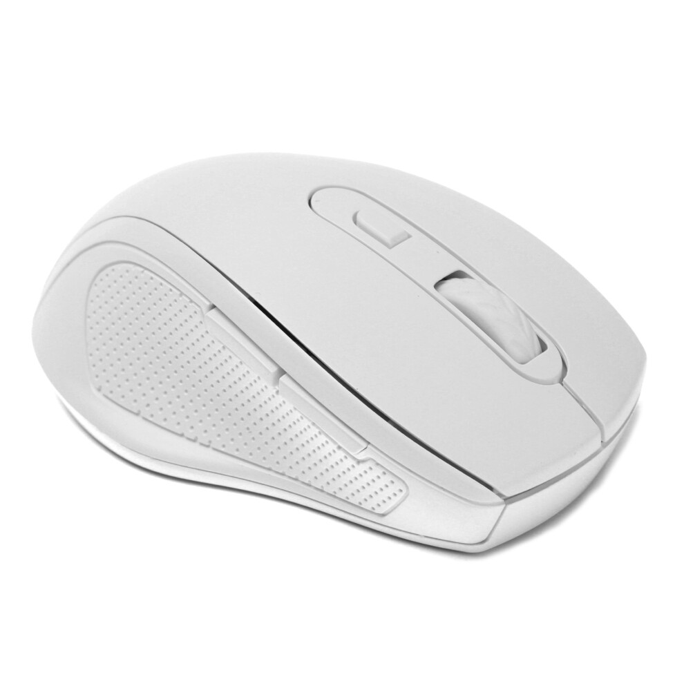 Wireless Optical Mouse 1600Dpi 2.4Ghz Ergonomic Computer Mouse White 9341378771088