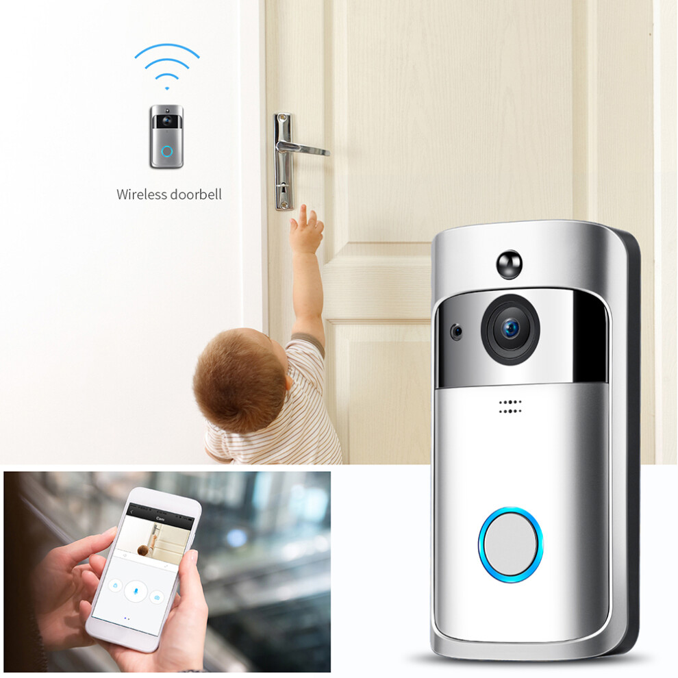 Wireless Video Doorbell 720P 166 Wide Angle Night Vision Two-Way Audio 3121378775868