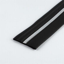 Peel and Stick Baseboard Trim Vinyl Self Adhesive Floor and Wall Molding Flexible Paintable Strip 16.4ft x 3.9in Black Silver