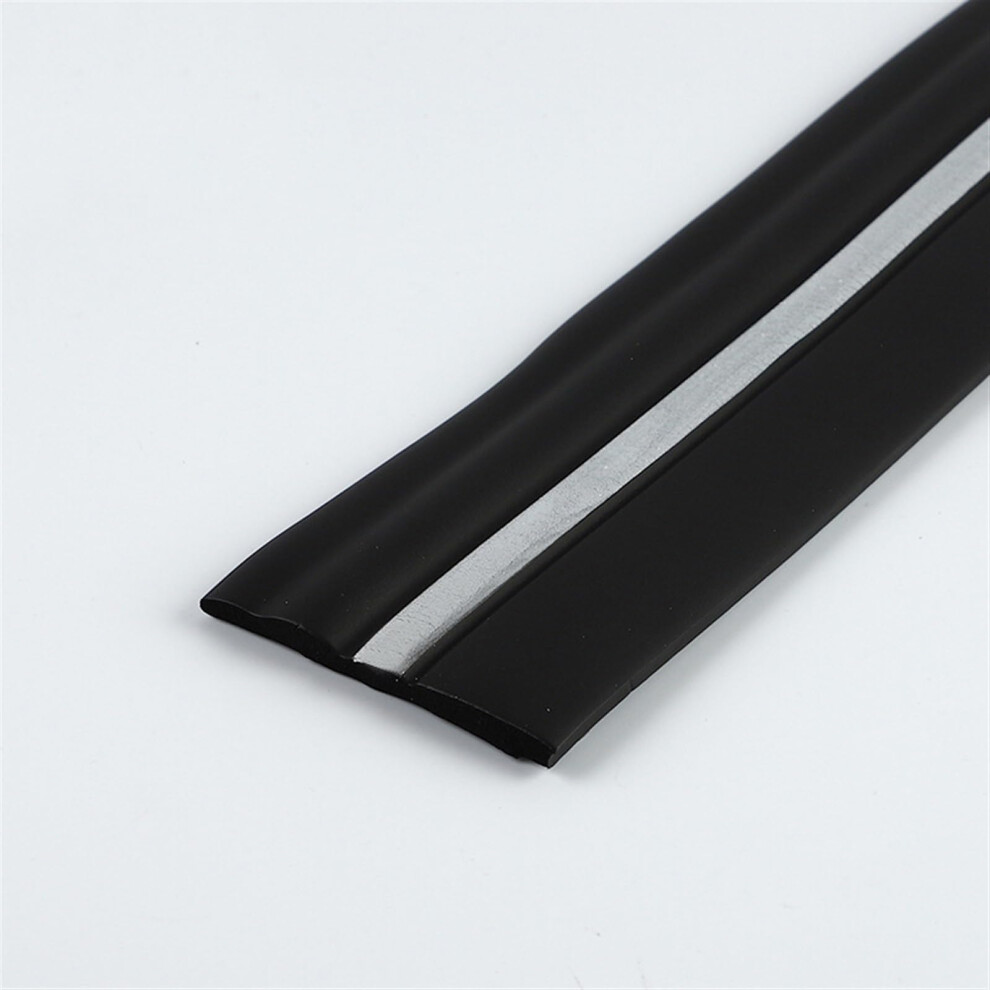 Peel And Stick Baseboard Trim Vinyl Self Adhesive Floor And Wall Molding Flexible Paintable Strip 16.4Ft X 3.9In Black Silver 9199774520874