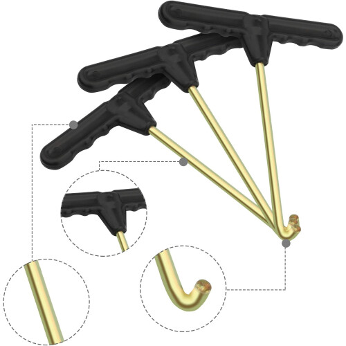 Trampoline Spring Pull Tool Kit 3 Pieces THook Puller TShape Hook For Trampoline Springs Parts Accessories 1