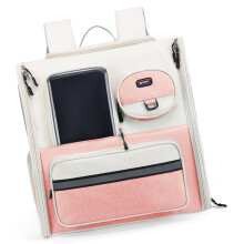 Detachable Dog Trolley Case Large Foldable Pet Carrier Bag with Telescopic Handle and Shoulder Straps for Cats