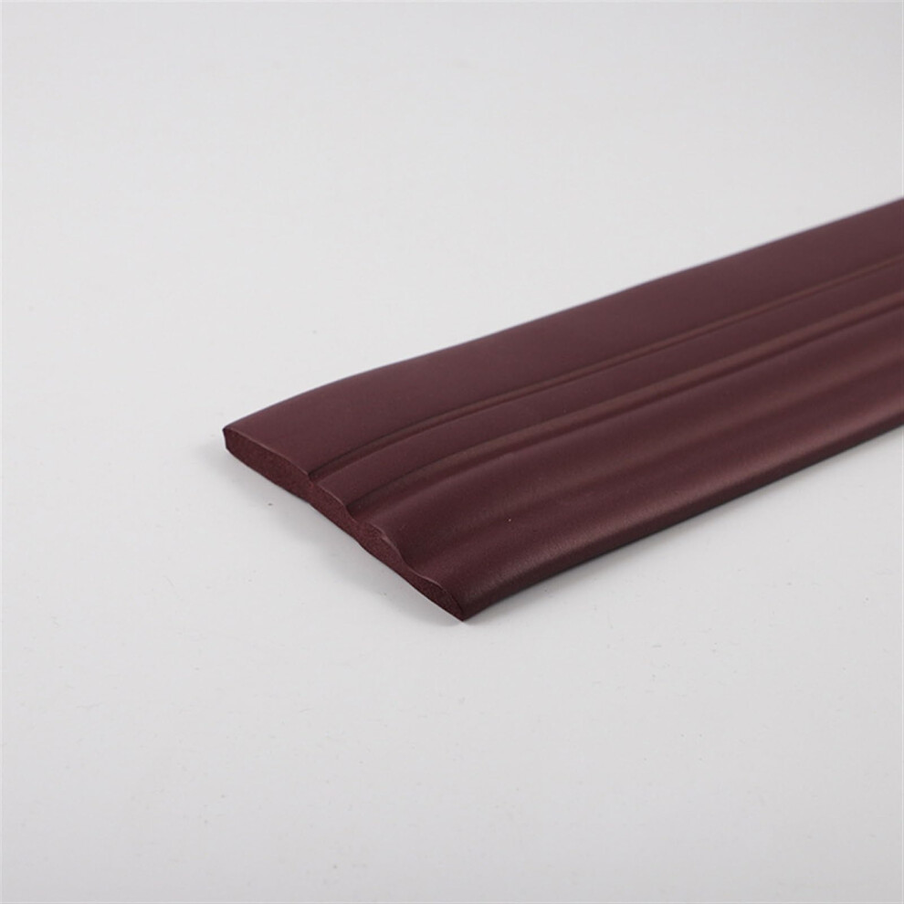 Peel And Stick Baseboard Trim 4In X 16.4Ft Waterproof Selfadhesive Vinyl Rubber Molding Burgundy 9199774520942