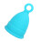 Blue Silicone Menstrual Cup 14ml, Soft, Reusable, Size L 16
