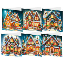 Holiday Card Set Artistic Christmas Card Kit Holiday Cards 5D Drawing Cards