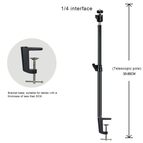 Adjustable Desktop Stand, Solid Arm with Ball Head for Camera and Lighting, Durable Steady for Reliable Use 1