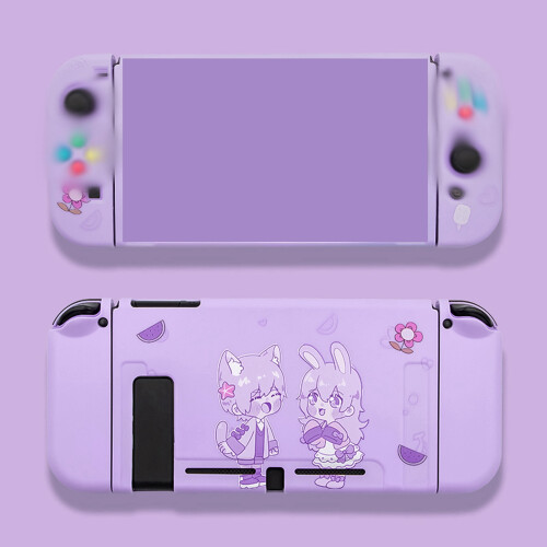 Capa protetora adorável para Nintendo Switch, compatível com o modelo de 2017. Capa resistente a impactos com design requintado e toque suave para