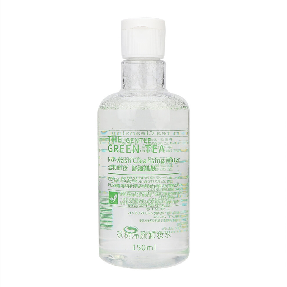 Green Cleansing Water Oil With Pore Tightening Benefits, Sebum Control And Soothing Makeup Remover For Sensitive Skin, Tea Extract Based Micellar Wat