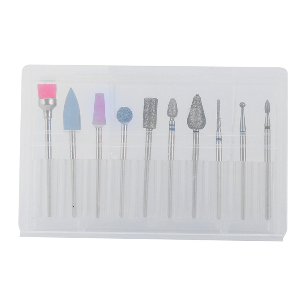 High Performance Nail Drill Bits for Acrylic Gel Nails Corrosion Resistant Premium Tungsten Carbide Bit Wide Compatibility with 3/32 Shank Tools