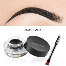 High Pigment Eyebrow Pomade with Natural Finish, Waterproof VEGAN Formula for Tattooed or Sparse Brows, Includes Dual-ended Brush For Nightclubs
