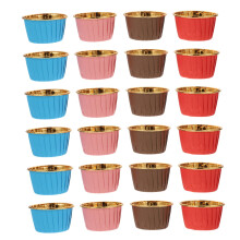 Decorative Small Cake Paper Cups, HeatResistant Muffins And Cupcakes Liners, FoodGrade Paper, Multicolor 100Pcs