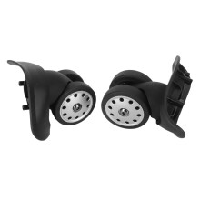 Große, silent rollende Koffer-Radsatz 2 Stück Schwarz 12cm Ersatzrollen
