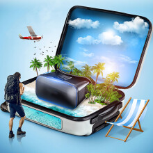 V6 VR-Headset für Mobiltelefone, 3D-Brillen, Augenschutz, Schwarz