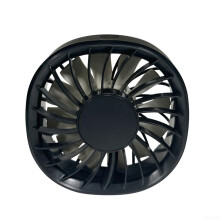 Portable Car Fan USB Powered with Adjustable Airflow Bright LED Lights Low Noise Black