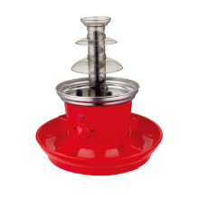 Mini Household Chocolate Fountain with Melt Waterfall, Easy Clean Red Fondue Maker for Parties