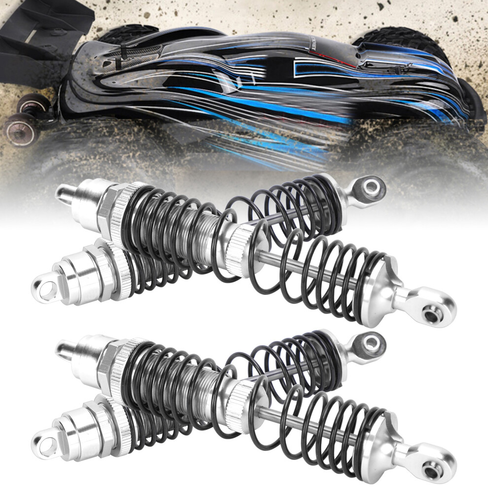 4Pcs Metal Shock Absorbers For 1/10 Rc Cars, Silver 8361378787040