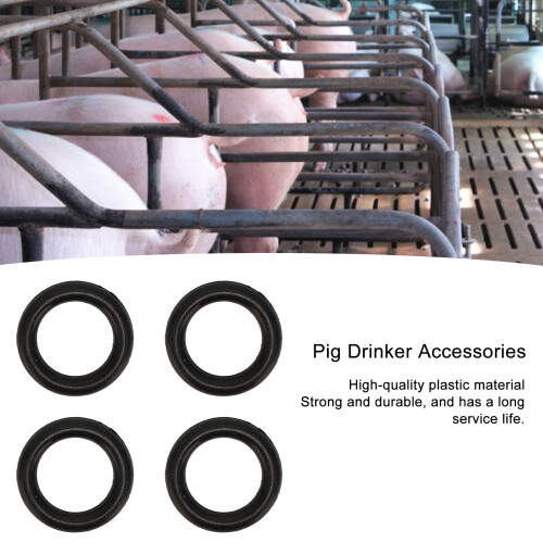 100-Pack Plastic Pig Drinker Rings Poultry Drinkers Installation Washers 2